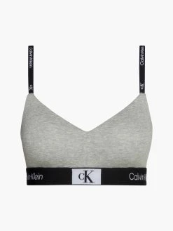 CALVIN KLEIN UNDERWEAR LGHT LINED BRALETTE, (P7A GREY HEATHER) -dress shop 000QF7218EP7A FL F1 lowres