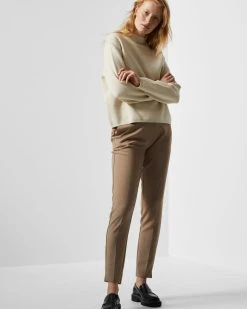 Selected Femme SLFRITA MW SLIM PANT CAMEL MLG B NOOS (Camel, Detail:MELANGÉ) -dress shop 018 16085022 Rita