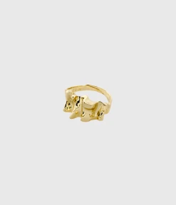 Pilgrim WILLPOWER Recycled Sculptural Ring Gold-Plated (Gold Plated)