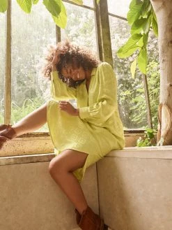 Mos Mosh Aldo Geo Dress (217 Yellow Plum) -dress shop 150080AldoGeoDress 152270MMWalesShortBoot