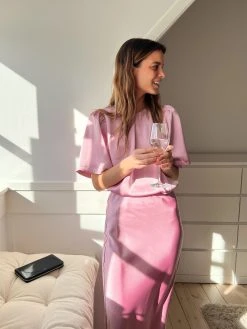 Neo Noir Vicky Heavy Sateen Skirt (165 Rose) -dress shop 159426 165 6 1