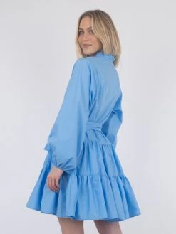 Neo Noir Debbie Poplin Dress (554 SKY Blue) 8 Neo Noir Debbie Poplin Dress (554 SKY Blue) -dress shop 159663 554 4