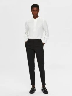 Selected Femme SLFRITA MW SLIM PANT BLACK NOOS (BLACK) 4 Selected Femme SLFRITA MW SLIM PANT BLACK NOOS (BLACK) -dress shop 16076586 Black 005 ProductLarge