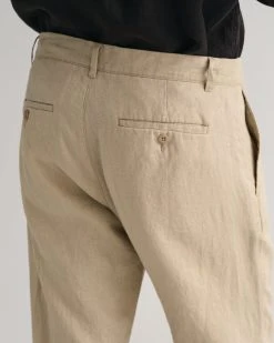 Gant D2. RELAXED LINEN DS PANTS (270 CONCRETE BEIGE) 8 Gant D2. RELAXED LINEN DS PANTS (270 CONCRETE BEIGE) -dress shop 202301 1505072 270 crmodel fv 3