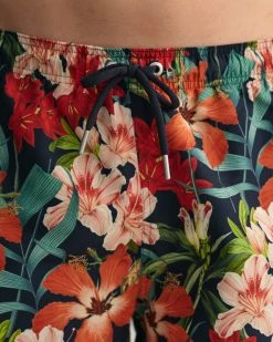 Gant CF FLORAL PRINT SWIM SHORTS (410 MARINE) -dress shop 202301 922316003 410 crmodel fv 2