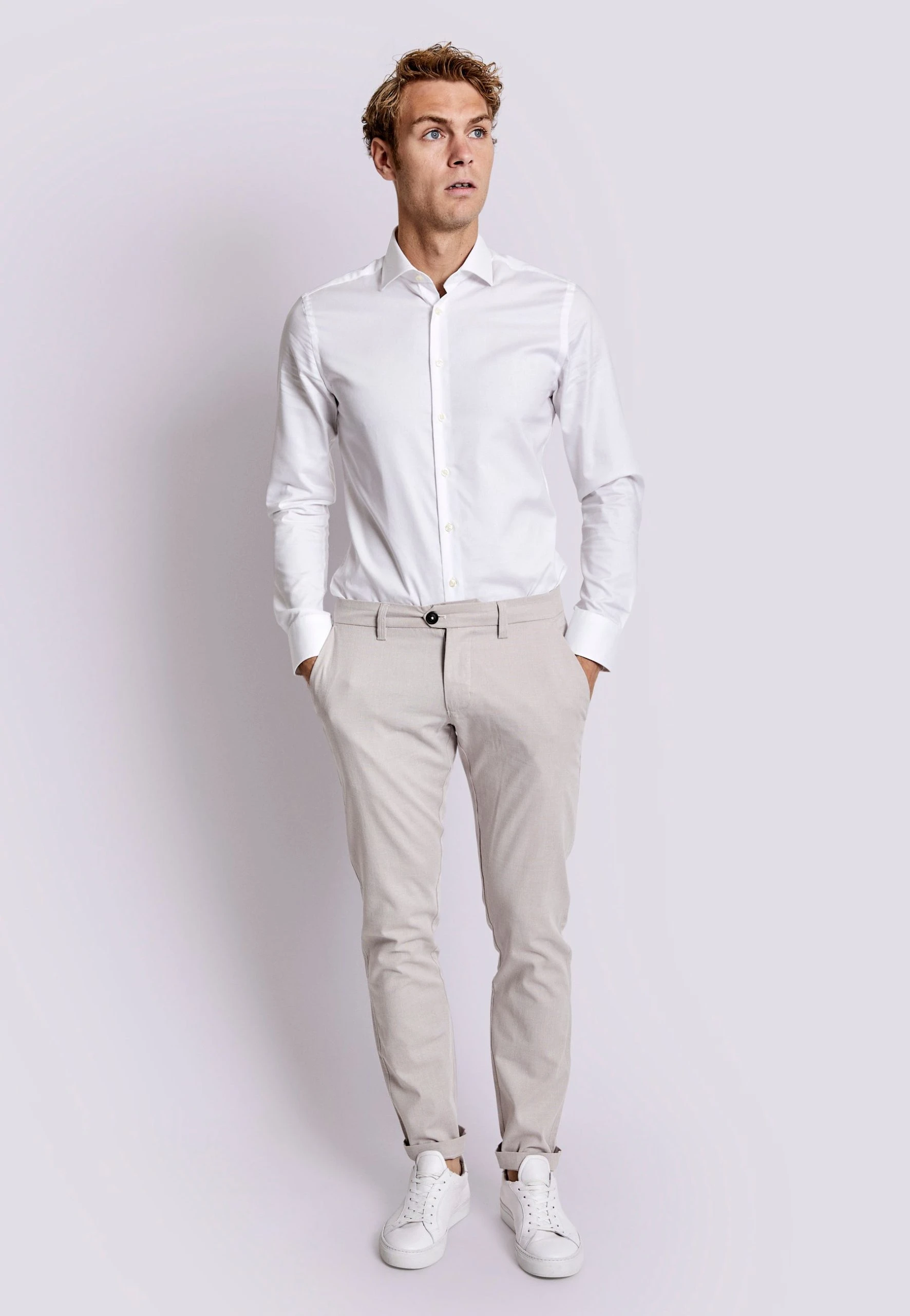 Bruun & Stengade BS Francisco Slim Fit Chinos (Beige) 7 Bruun & Stengade BS Francisco Slim Fit Chinos (Beige) - Bild 5