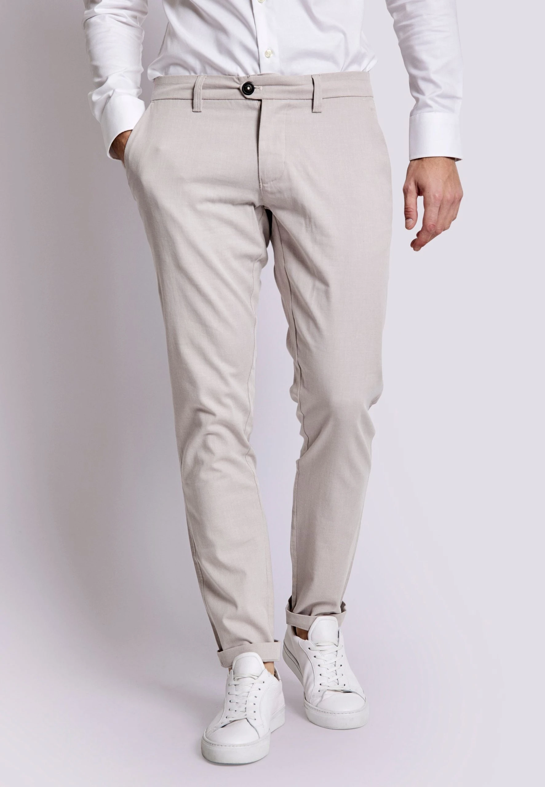 Bruun & Stengade BS Francisco Slim Fit Chinos (Beige) 6 Bruun & Stengade BS Francisco Slim Fit Chinos (Beige) - Bild 4