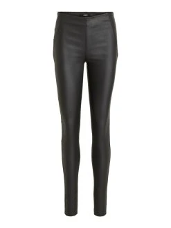 Object OBJBELLE MW COATED LEGGINGS NOOS (BLACK) -dress shop 23029748 Black 001 ProductLarge