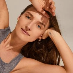 Pilgrim PIA Organic Shape Crystal Hoop Earrings Gold-Plated (Gold Plated) -dress shop 262232033 m1