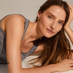 Pilgrim PIA Organic Shape Crystal Hoop Earrings Gold-Plated (Gold Plated) -dress shop 262232033 m2