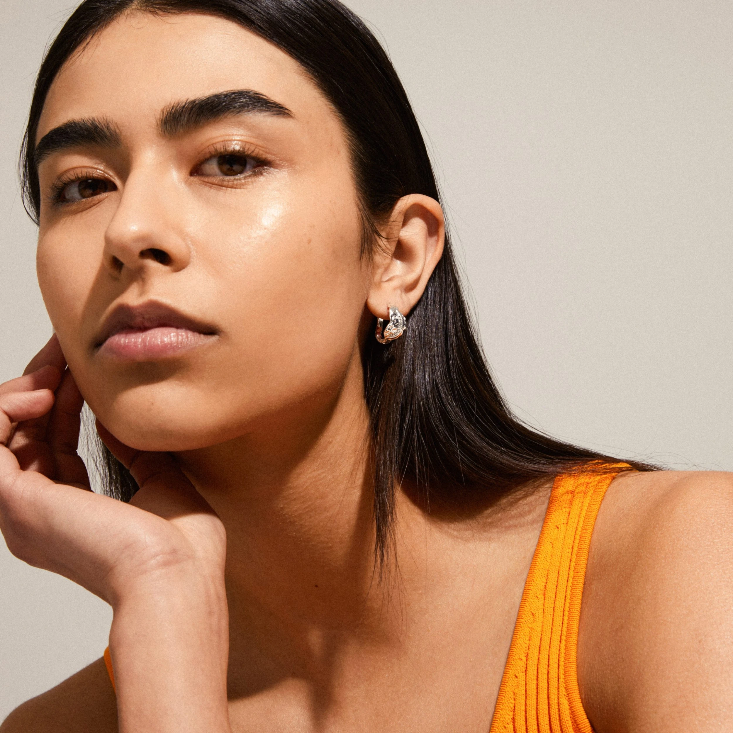 Pilgrim PIA Organic Shape Crystal Hoop Earrings Silver-Plated (Silver Plated) 5 Pilgrim PIA Organic Shape Crystal Hoop Earrings Silver-Plated (Silver Plated) - Bild 3