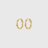 Pilgrim SOLIDARITY Recycled Medium Bubbles Hoop Earrings Gold-Plated (Gold Plated) -dress shop 262242013