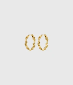 Pilgrim SOLIDARITY Recycled Medium Bubbles Hoop Earrings Gold-Plated (Gold Plated)