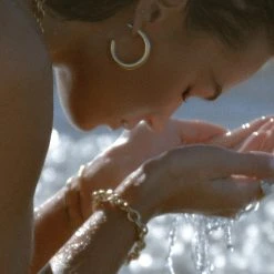 HANNA SCHÖNBERG X PILGRIM Recycled Hoops Gold-Plated (gold-plated) -dress shop 502322003 m3