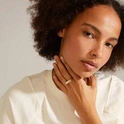 HANNA SCHÖNBERG X PILGRIM Recycled Crystal Ring Gold-Plated (gold-plated) -dress shop 502322004 m3