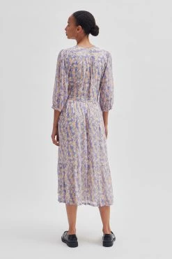 Second Female Poppi Midi Dress (5100 Amparo Blue) -dress shop 56817 5100 15