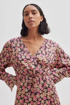 Second Female Victory V-Neck Dress (3123 Camellia Rose) -dress shop 56922 3123 11