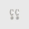 Pilgrim EDTLI Crystal Hoop Earrings Silver-Plated (Silver Plated) -dress shop 612316003