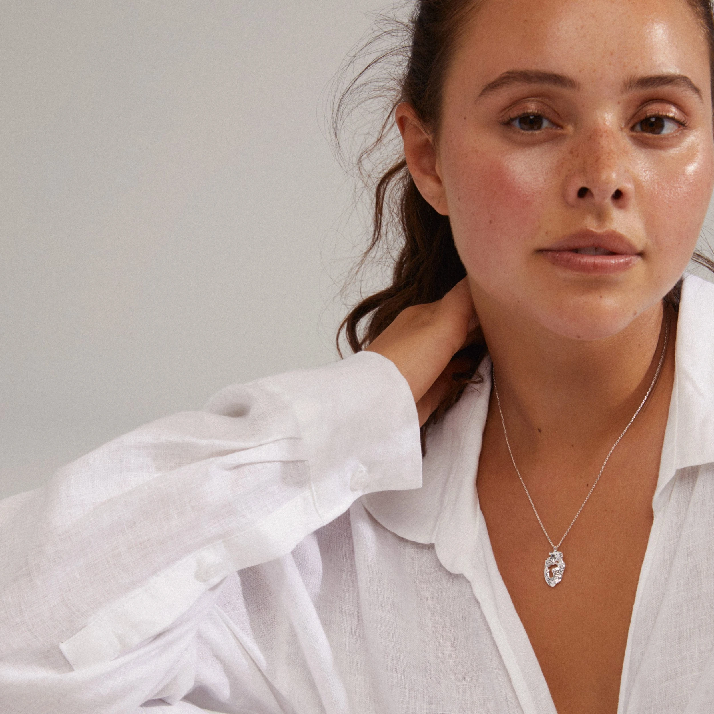 QUINN Recycled Organic Shaped Pendant Necklace Silver-Plated (Silver Plated) Pilgrim QUINN Recycled Organic Shaped Pendant Necklace Silver-Plated (Silver Plated) -dress shop 622316001 m1 scaled