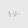 Pilgrim QUINN Recycled Organic Shaped Crystal Earrings Silver-Plated (Silver Plated) -dress shop 622316003