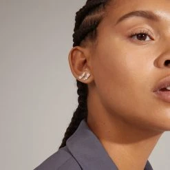 Pilgrim QUINN Recycled Organic Shaped Crystal Earrings Silver-Plated (Silver Plated) 5 Pilgrim QUINN Recycled Organic Shaped Crystal Earrings Silver-Plated (Silver Plated) -dress shop 622316003 m1