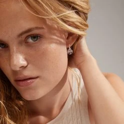 Pilgrim IBEN Recycled Tree-Of-Life Hoop Earrings Silver-Plated (Silver Plated) -dress shop 642316013 m1