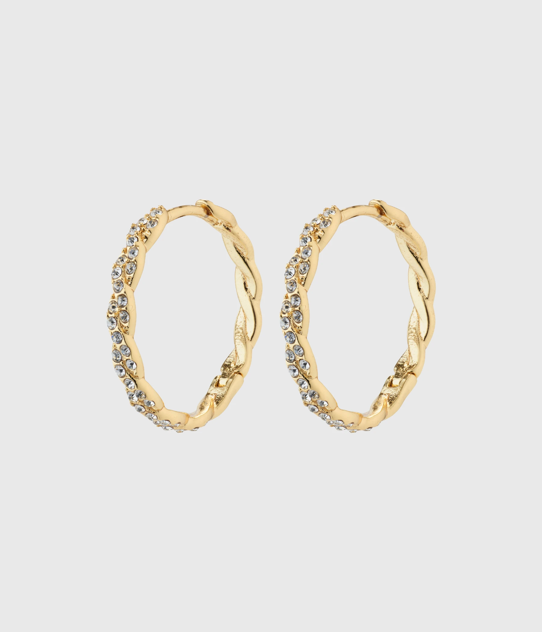 Pilgrim EZO Twirled Crystal Hoops Gold-Plated (Gold Plated) 3 Pilgrim EZO Twirled Crystal Hoops Gold-Plated (Gold Plated)