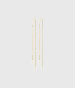 Pilgrim EUONIA Pearl Chain-Earrings Gold-Plated (Gold Plated)
