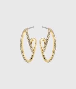 Pilgrim ETTY Crystal Earrings Gold-Plated (Gold Plated)