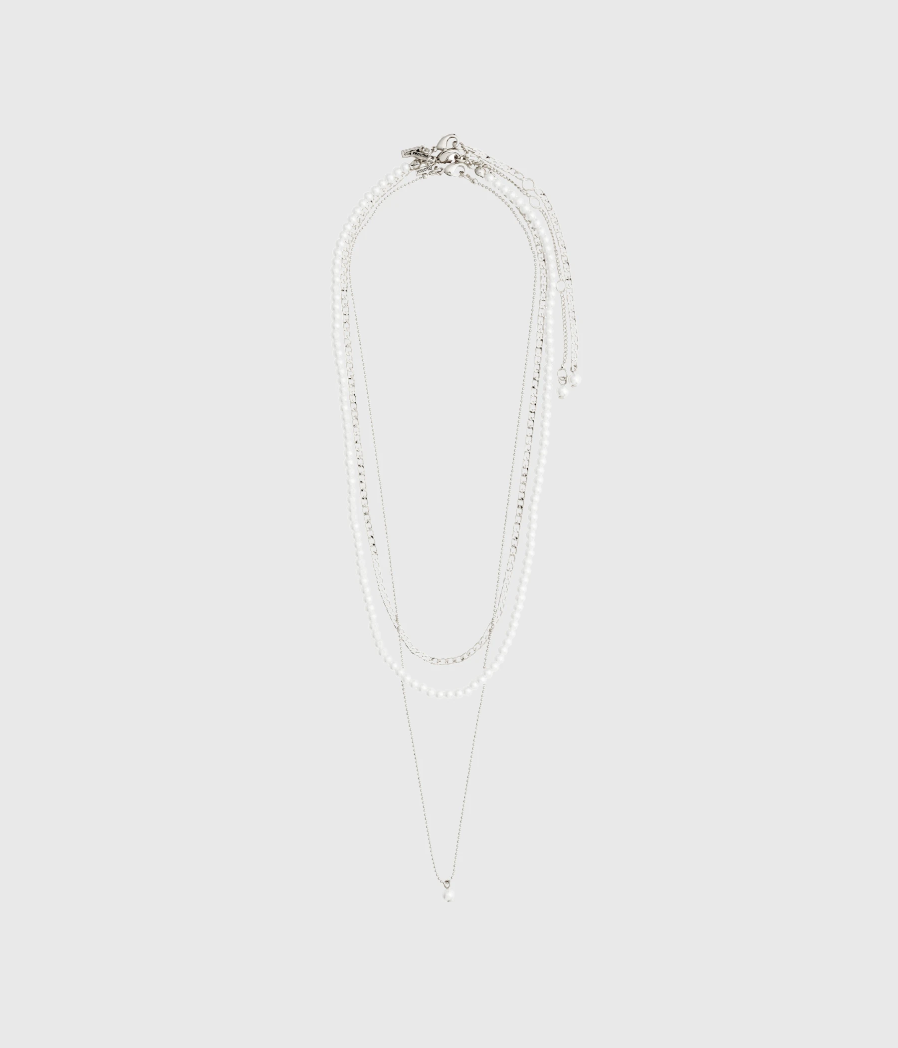 Pilgrim BAKER Necklace 3-In-1 Set Silver-Plated (Silver Plated) 3 Pilgrim BAKER Necklace 3-In-1 Set Silver-Plated (Silver Plated)