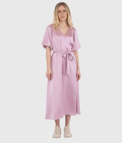 Neo Noir Benita Heavy Sateen Dress (165 Rose)