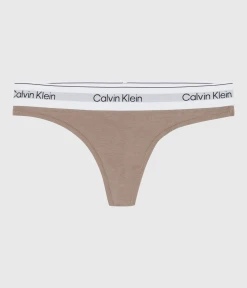 CALVIN KLEIN UNDERWEAR THONG, (5R4 RICH TAUPE)