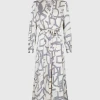 Neo Noir Cilian Line Shapes Dress (121 Off White) 2 Neo Noir Cilian Line Shapes Dress (121 Off White) -dress shop CilianLineShapesDress 121Offwhite