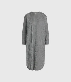 Mads Norgaard Crinckle Pop Rosaly Dress (8533 Black/Cloud Dancer)