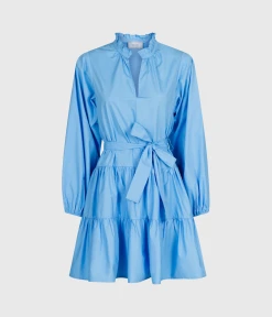Neo Noir Debbie Poplin Dress (554 SKY Blue)