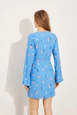 Envii ENLIME LS V-N DRESS AOP 7014 (CLR000810 FLOWER BOUQUET) -dress shop E23200019 CLR000810 4