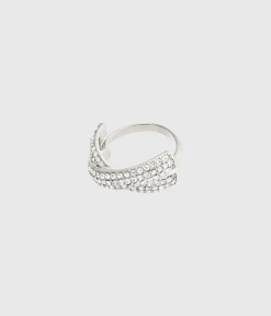 Pilgrim EDTLI Crystal Ring Silver-Plated (Silver Plated)