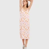 Envii ENLIMA SL SLIP DRESS AOP 7027 (E23300065 ORANGE BLOOM) 2 Envii ENLIMA SL SLIP DRESS AOP 7027 (E23300065 ORANGE BLOOM) -dress shop ENLIMASLSLIPDRESSAOP7027