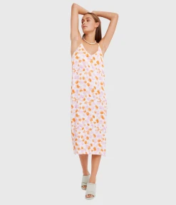 Envii ENLIMA SL SLIP DRESS AOP 7027 (E23300065 ORANGE BLOOM)