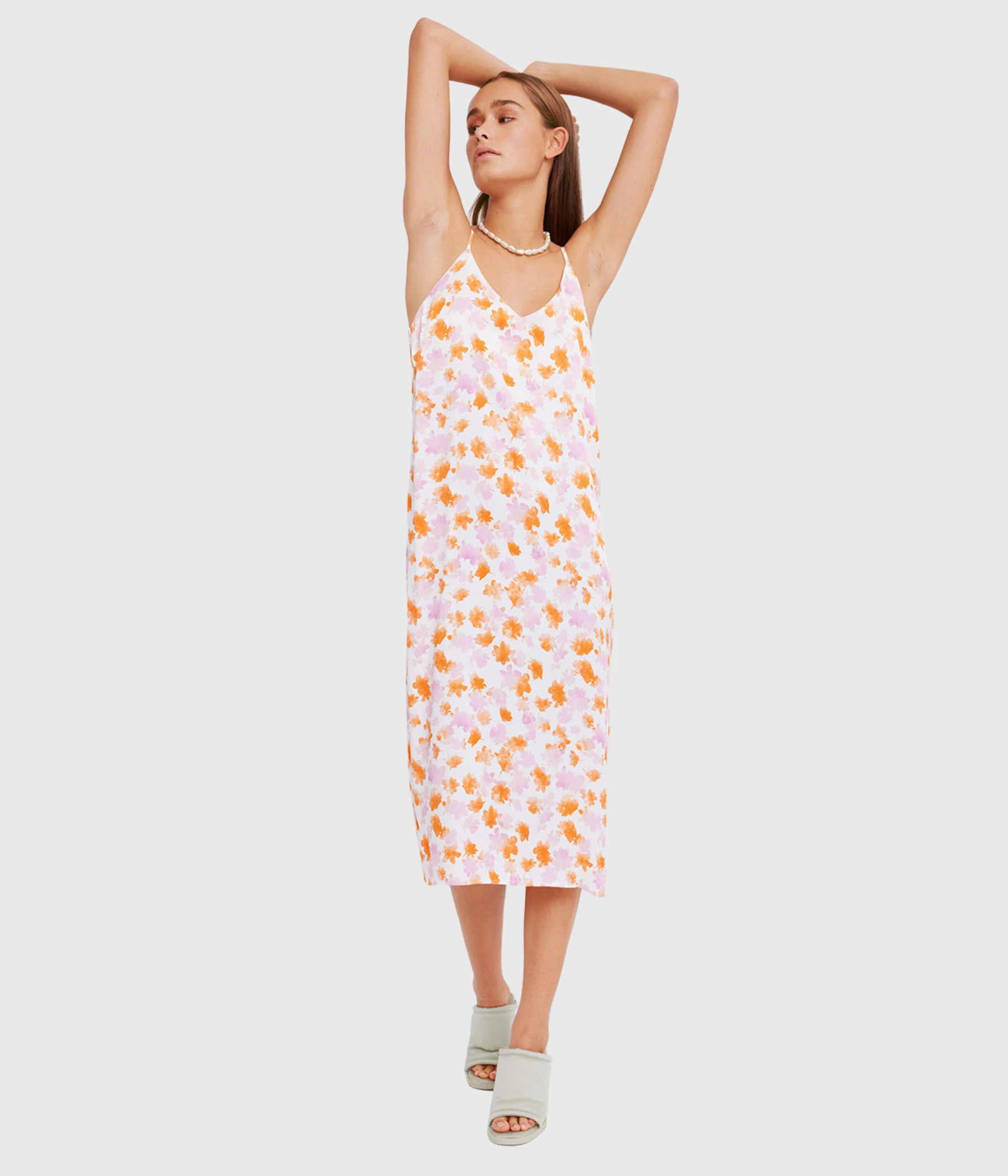 Envii ENLIMA SL SLIP DRESS AOP 7027 (E23300065 ORANGE BLOOM) 3 Envii ENLIMA SL SLIP DRESS AOP 7027 (E23300065 ORANGE BLOOM)