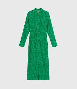 Envii ENVICTORIA LS LONG DRESS AOP 6891 (CLR000609 WATER LILY AOP) -dress shop ENVICTORIALSLONGDRESSAOP6891