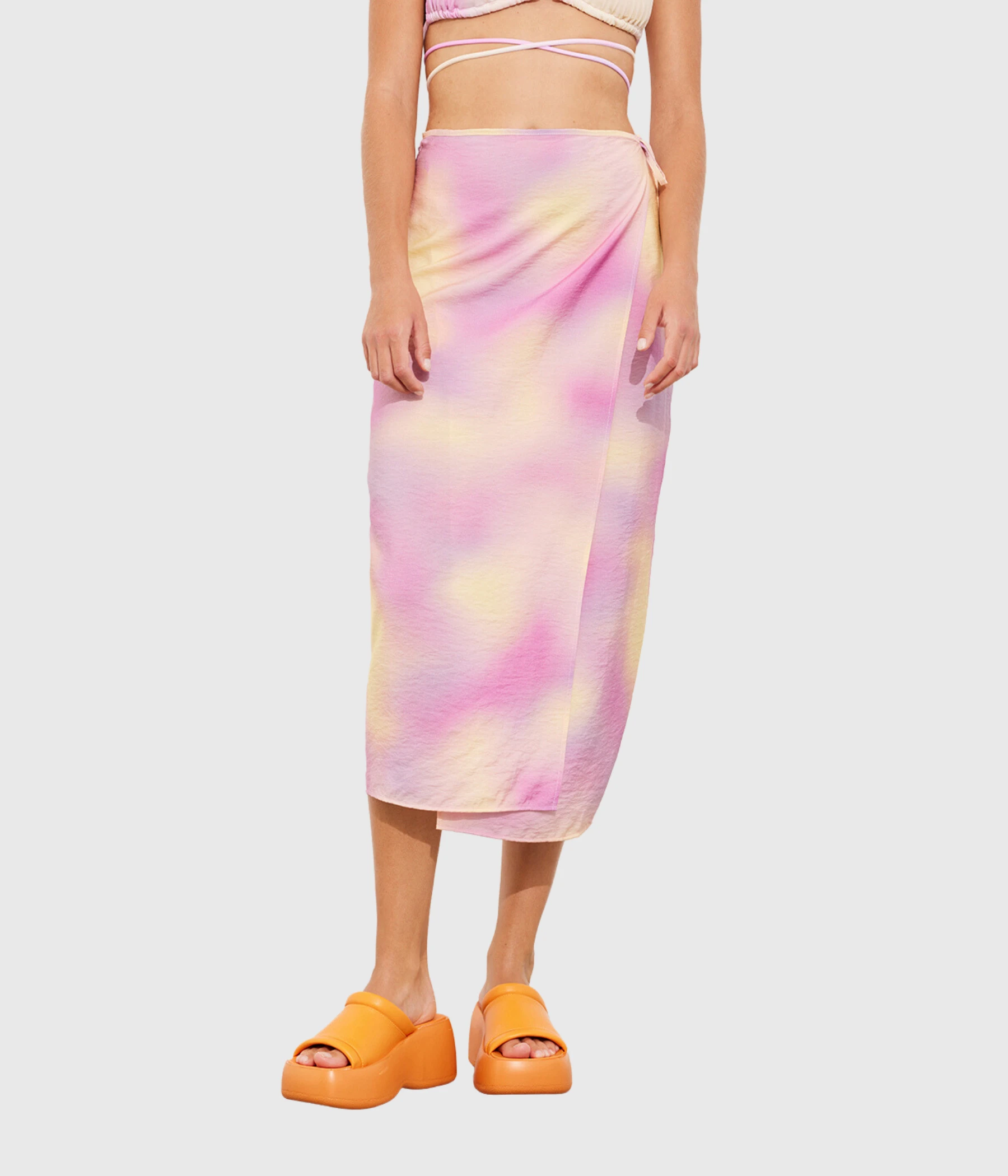 ENWATERMELON MIDI SKIRT AOP 6891 (CLR000802 SOLAR) Envii ENWATERMELON MIDI SKIRT AOP 6891 (CLR000802 SOLAR) -dress shop ENWATERMELONMIDISKIRTAOP6891
