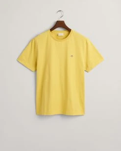 Gant REG SHIELD SS T-SHIRT (727PARCHMENT YELLOW) 9 Gant REG SHIELD SS T-SHIRT (727PARCHMENT YELLOW) -dress shop GANT PF23 727 2003184 727