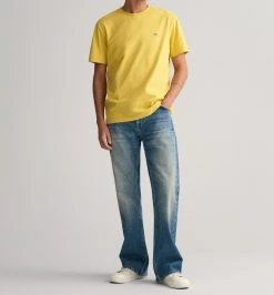 Gant REG SHIELD SS T-SHIRT (727PARCHMENT YELLOW) 8 Gant REG SHIELD SS T-SHIRT (727PARCHMENT YELLOW) -dress shop GANT PF23 727 2003184 727 5