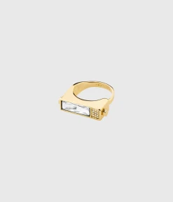 HANNA SCHÖNBERG X PILGRIM Recycled Crystal Ring Gold-Plated (gold-plated)