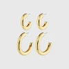 HANNA SCHÖNBERG X PILGRIM Recycled Hoops Gold-Plated (gold-plated) 2 HANNA SCHÖNBERG X PILGRIM Recycled Hoops Gold-Plated (gold-plated) -dress shop HANNASCHONBERGxPILGRIMrecycledhoopsgold plated
