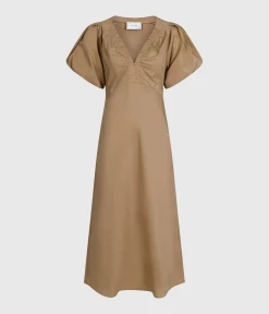 Neo Noir Illana Poplin Dress (661 Light Taupe)