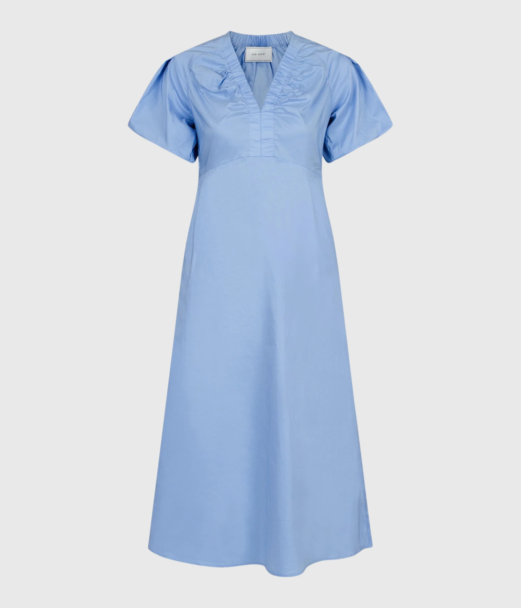Illana Poplin Dress (554 SKY Blue) Neo Noir Illana Poplin Dress (554 SKY Blue) -dress shop IllanaPoplinDress 554SKYBlue