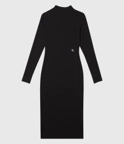 Calvin Klein Jeans SHINY RIB HIGH NECK, (BEH CK Black)