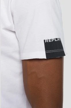 Replay T-Shirt V-Neck (001 White) -dress shop M3591 000 2660 001 6 Z